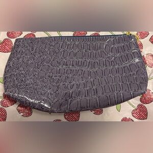 Purple Faux Crocodile Print Estée Lauder  Cosmetic Bag